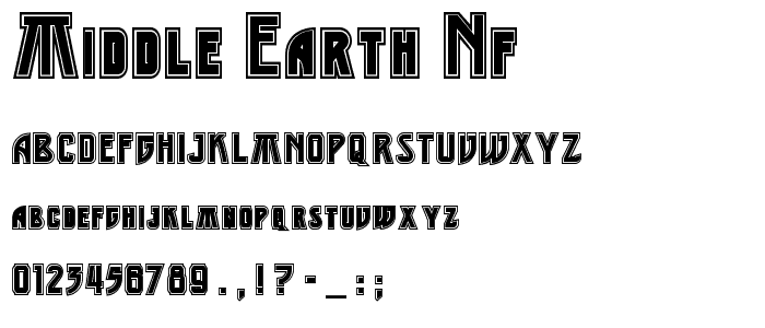 Middle Earth NF font